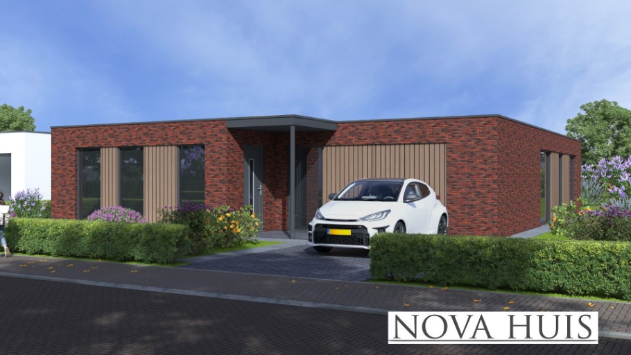 NOVA HUIS bungalow type A196 met plat dak levensloopbestendig NOVA HUIS bungalow type A196 met plat dak levensloopbestendig