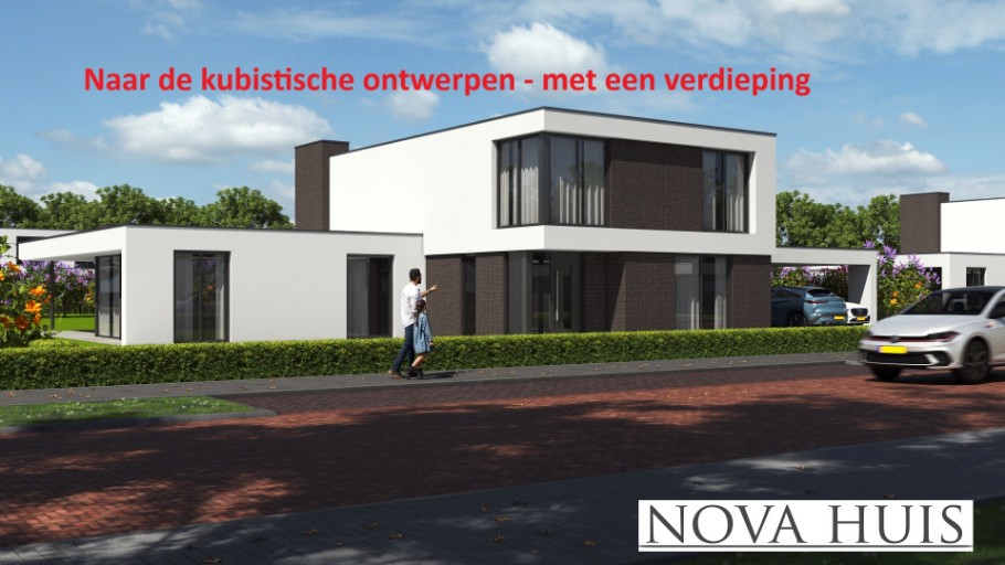 NOVA-HUIS k 399 naar de kubistische ontwerpen met een verdieping