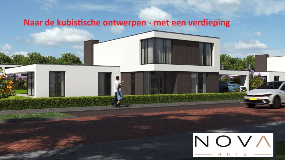 NOVA-HUIS k 399 naar de kubistische ontwerpen met een verdieping