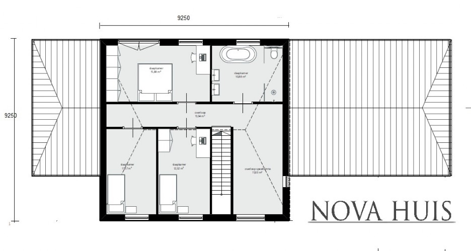 NOVA-HUIS klassieke vrijstaande villa met inpandige garage in modern bouwsysteem LH23