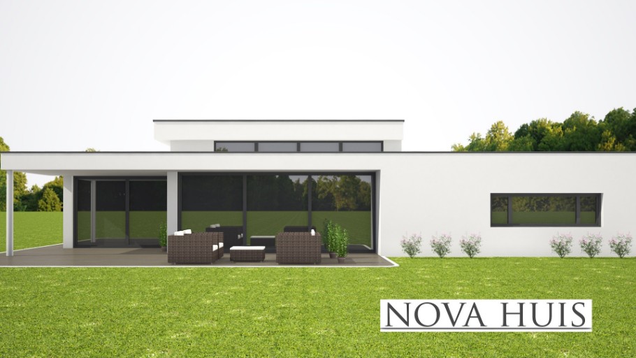 NOVA-HUIS levensloopbestendige gelijkvloerse woningen type A100v1  Staalframebouw Nederland 
