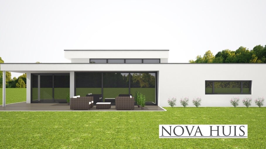 NOVA-HUIS levensloopbestendige gelijkvloerse woningen type A100v1  Staalframebouw Nederland 