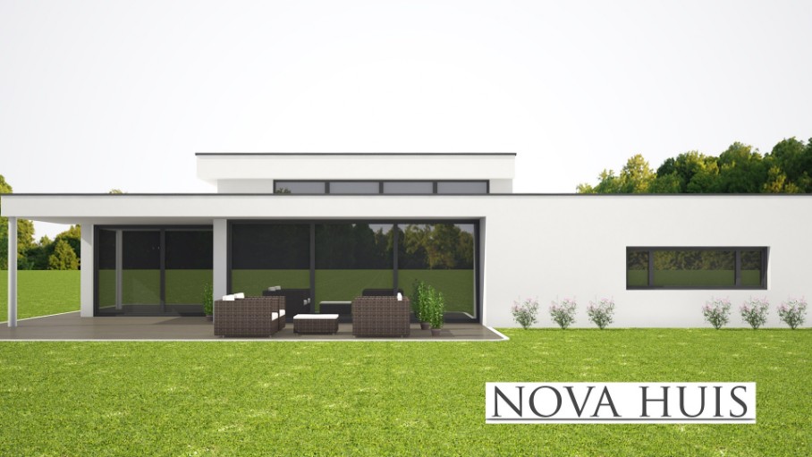NOVA-HUIS levensloopbestendige gelijkvloerse woningen type A100v1  Staalframebouw Nederland 