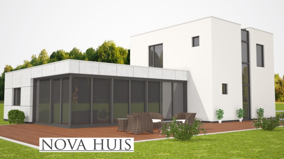 NOVA-HUIS levensloopbestendige woning bungalow met kleine verdieping energieneutraal type 250