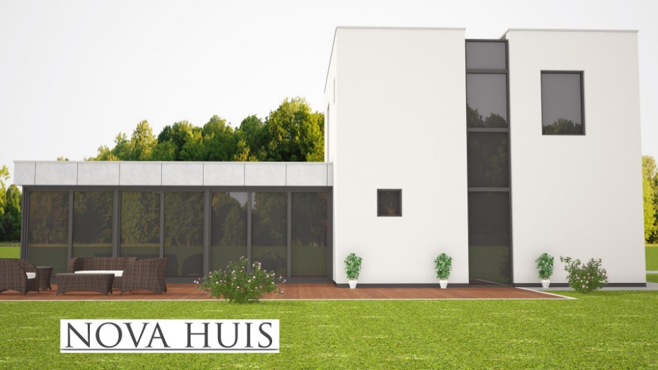 NOVA-HUIS levensloopbestendige woning bungalow met kleine verdieping energieneutraal type 250