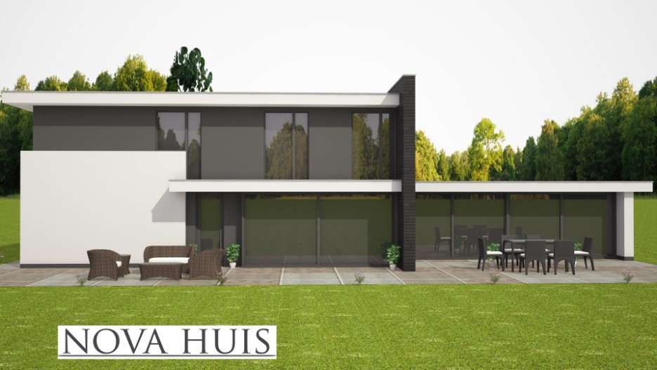 NOVA-HUIS moderne BAUHAUS geinspireerde woning energieneutraal type 267