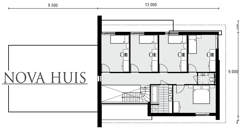 NOVA-HUIS moderne BAUHAUS geinspireerde woning energieneutraal type 267