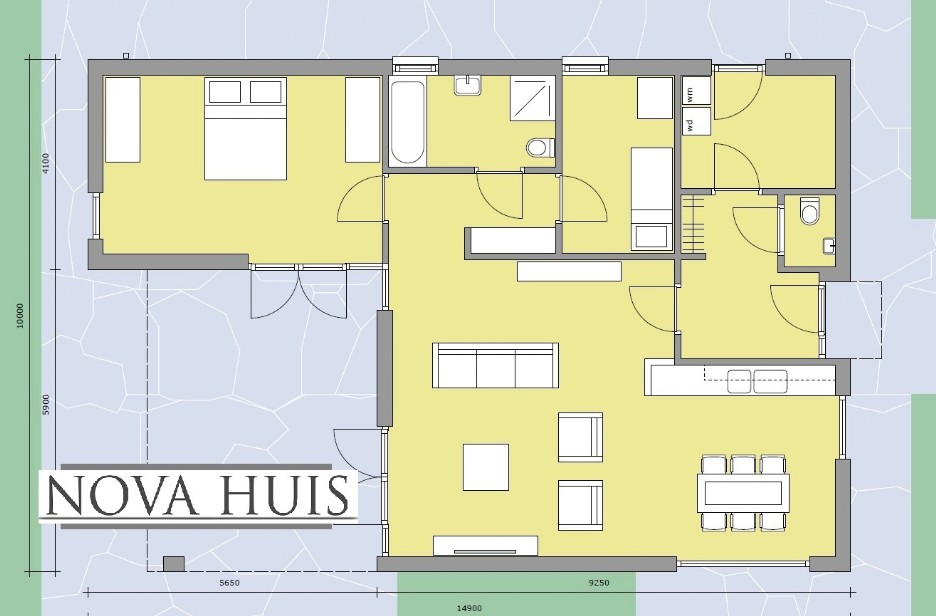 NOVA-HUIS moderne bungalow plat dak energieneutraal betaalbaar bouwen A35