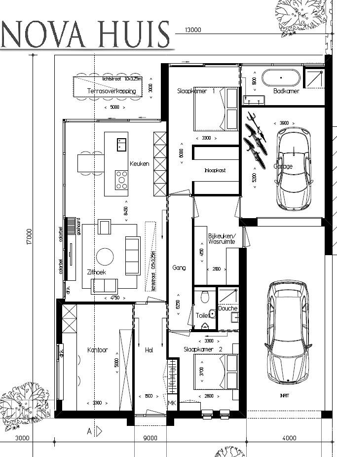 NOVA-HUIS moderne gelijksvloerse bungalow inpandige garage energieneutraal ontwerpen en bouwen A39