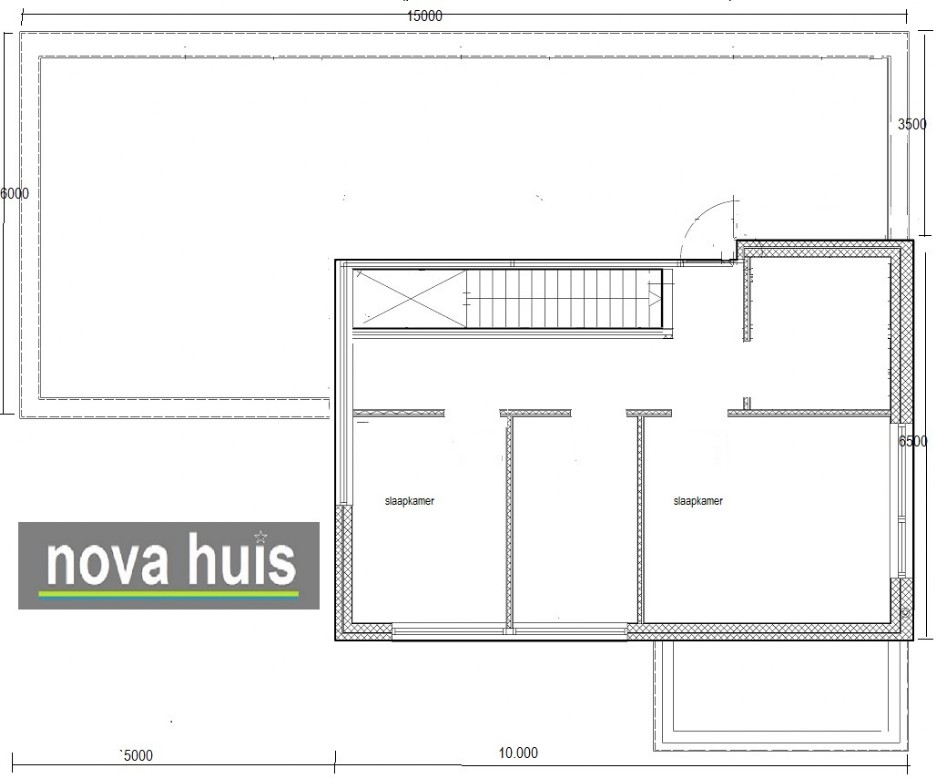 NOVA-HUIS moderne gelijksvloerse woningen in moderne kubistische bouwstijl met veel glas en licht groot dakterras K99 