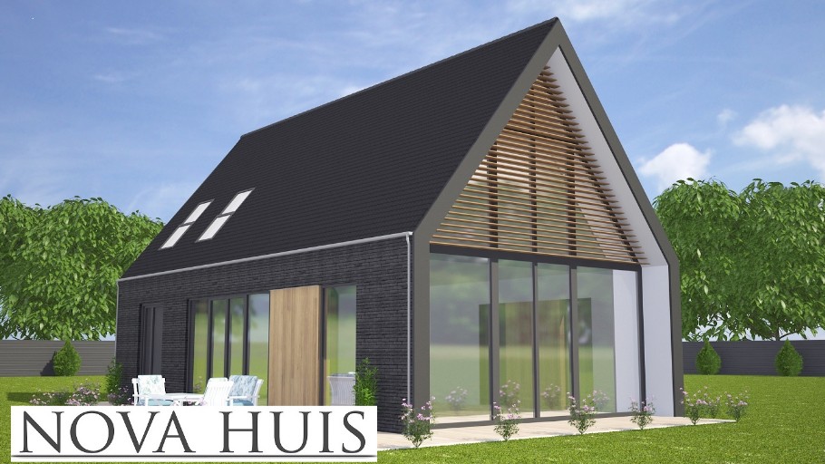 NOVA-HUIS moderne kap of schuurwoning type 121 staalframebouw Nederland 