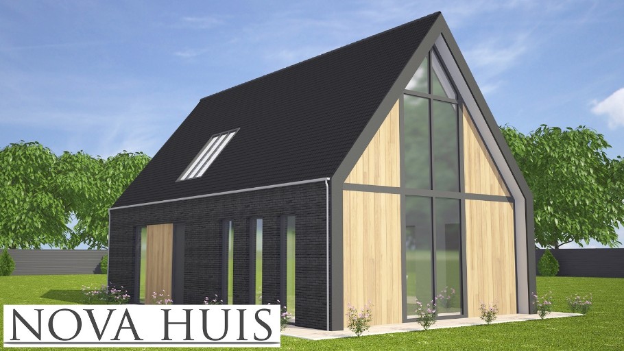 NOVA-HUIS moderne kap of schuurwoning type 121 staalframebouw Nederland 