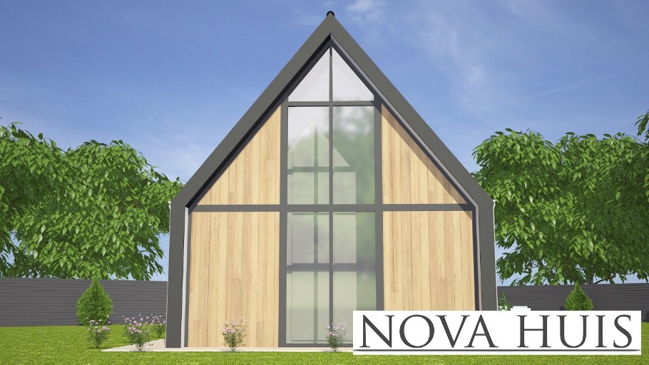 NOVA-HUIS moderne kap of schuurwoning type 121 staalframebouw Nederland 