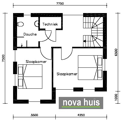 NOVA-HUIS moderne kubistische levensloopbestendige woning met gastenverdieping K74 