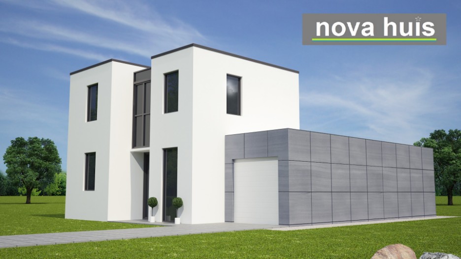 NOVA-HUIS moderne kubistische levensloopbestendige woning met gastenverdieping K74 