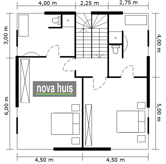 NOVA-HUIS moderne kubistische woning in kubusvorm ontwerpen en energiearm bouwen K 70 V1