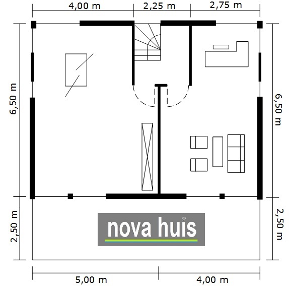 NOVA-HUIS moderne kubistische woning in kubusvorm ontwerpen en energiearm bouwen K 70 V1