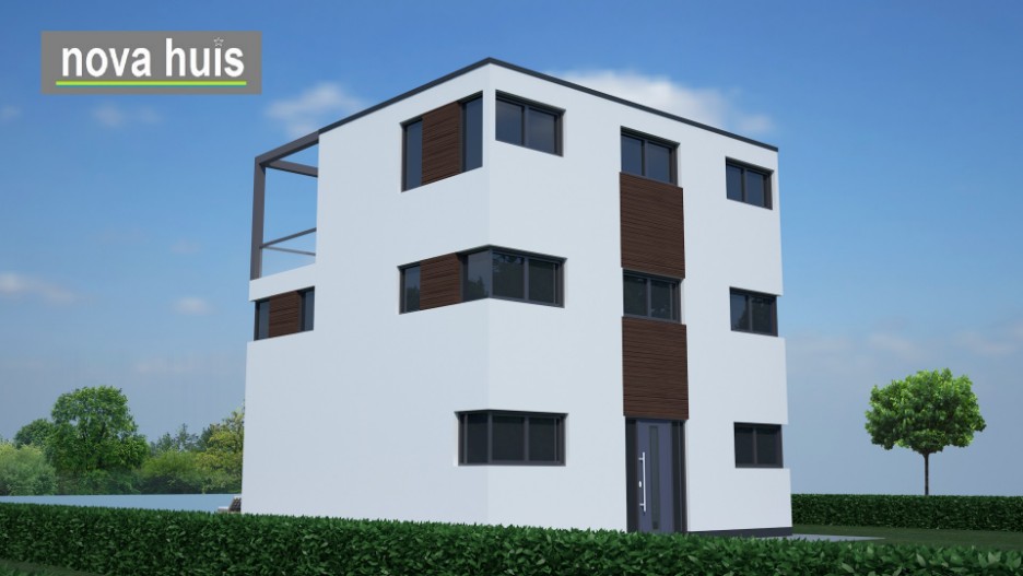 NOVA-HUIS moderne kubistische woning in kubusvorm ontwerpen en energiearm bouwen K 70 V2 