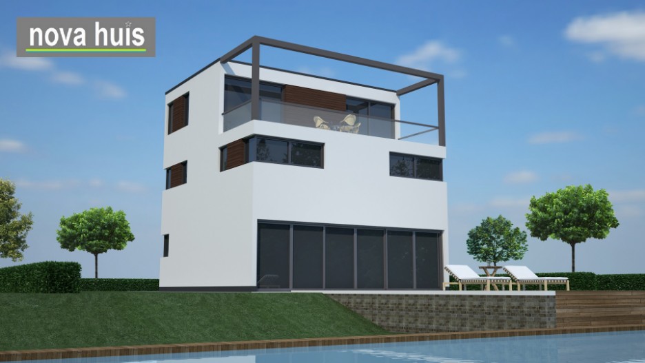 NOVA-HUIS moderne kubistische woning in kubusvorm ontwerpen en energiearm bouwen K 70 V2 