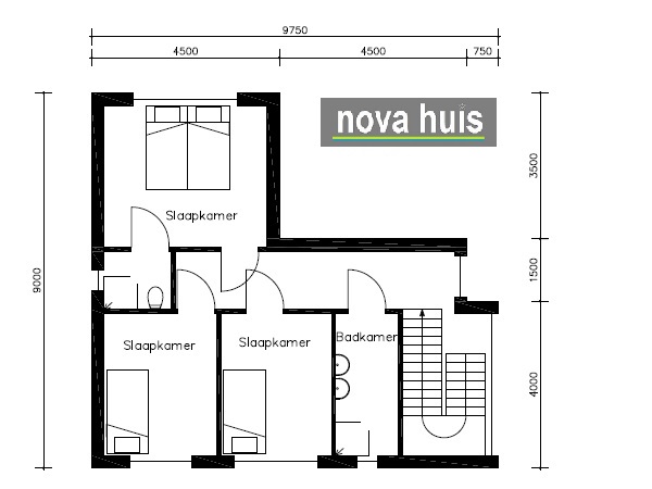 NOVA-HUIS moderne levensloopbestendige villa gastenverdieping in kubistische bouwstijl veel glas K72 