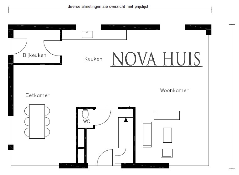 Schuurwoningen van NOVA-HUIS.nl in alle gewenste afmetingen en volumes 18v1