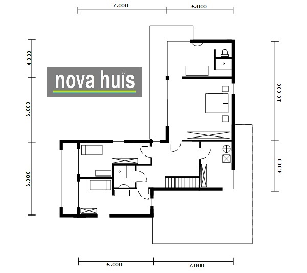 NOVA-HUIS moderne villawoning in kubistische bouwstijl gevels met natuursteen energieneutraal bouwen K18