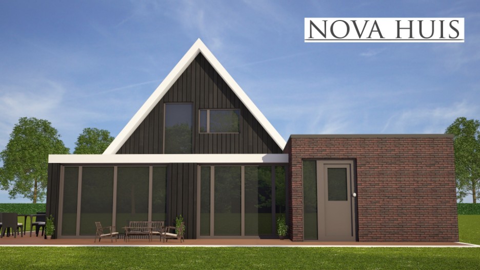 NOVA-HUIS moderne woning met kap grote vrije ruimtes onderhoudsarm 49 Staalframebouw 