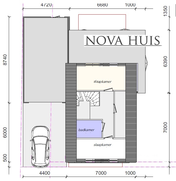 NOVA-HUIS moderne woning met kap grote vrije ruimtes onderhoudsarm 49 Staalframebouw 