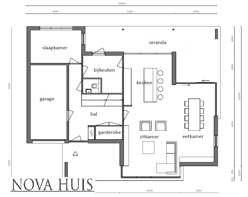 NOVA-HUIS mooie strakke moderne  woning met overdekt terras M308 v1