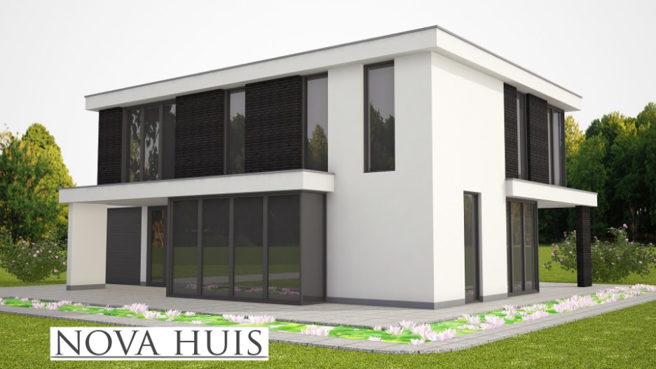 NOVA-HUIS mooie strakke moderne woning met overdekt terras M308 v1 NOVA-HUIS mooie strakke moderne woning met overdekt terras M308 v1