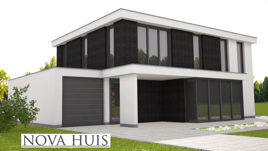 NOVA-HUIS mooie strakke moderne woning met overdekt terras M308 v1 NOVA-HUIS mooie strakke moderne woning met overdekt terras M308 v1