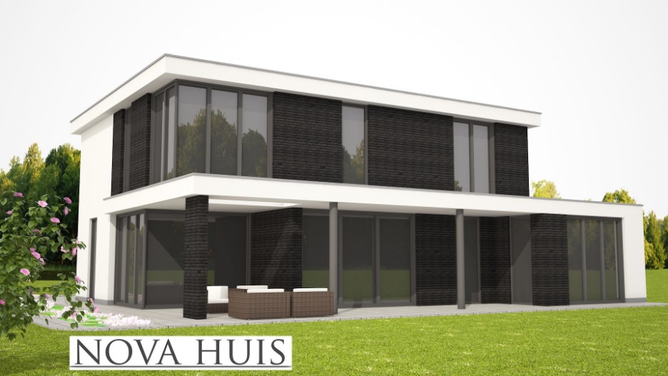 NOVA-HUIS mooie strakke moderne  woning met overdekt terras M308 v1