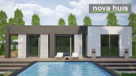 NOVA-HUIS ontwerp en bouw van mooie energiearme moderne gelijksvloerse bungalows met plat dak A24 NOVA-HUIS ontwerp en bouw van mooie energiearme moderne gelijksvloerse bungalows met plat dak A24