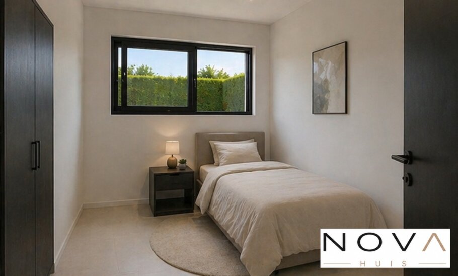NOVA HUIS ontwerpt moderne schuurwoning inspiratie foto's voor type 156 woonkamer, slaapkamer, badkamer. keuken