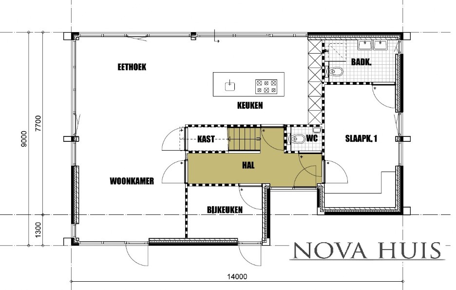 NOVA-HUIS type 123 Moderne kapwoning staalframebouw ATLANTA MBS 