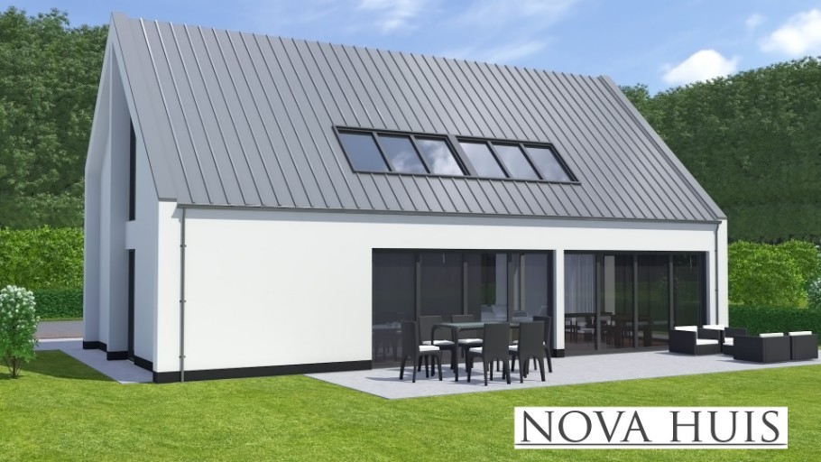 NOVA-HUIS type 123 Moderne kapwoning staalframebouw Nederland