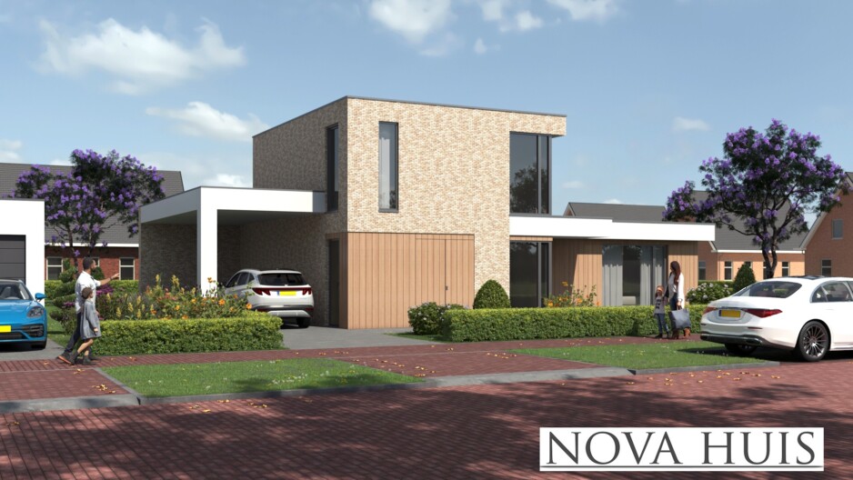 NOVA HUIS moderne woning in kubistische stijl ontwerpen en bouwen in energieneutrale uitvoering K142 