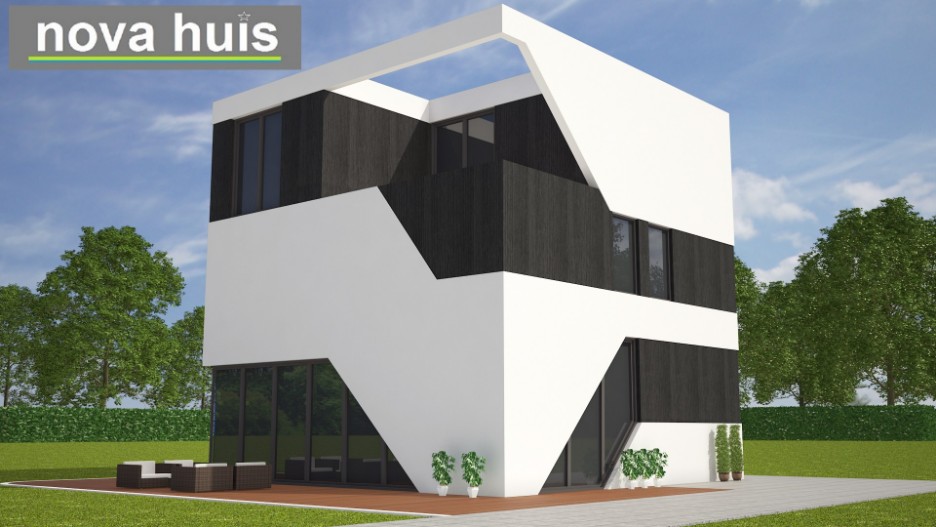 NOVA-HUIS.NL kubus-woningen moderne kubistische woning ontwerpen moderne materialen bouwmethode K64