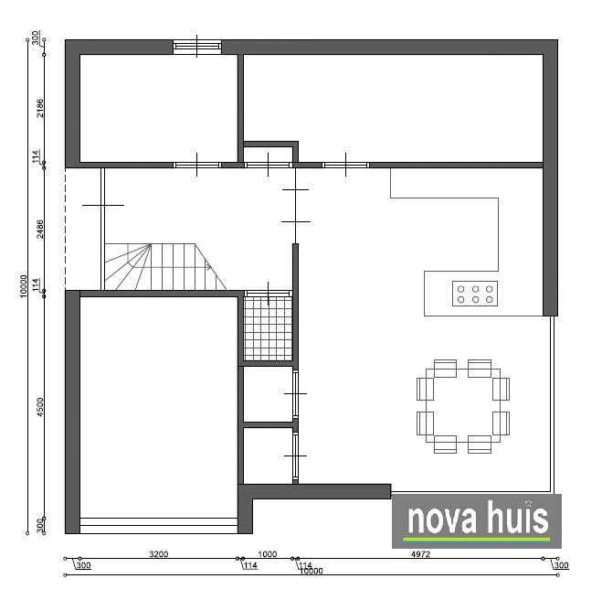 NOVA-HUIS.NL moderne kubistische kubus woningen met dakterras ontwerpen en energieneutraal bouwen K139