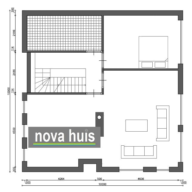 NOVA-HUIS.NL moderne kubistische kubus woningen met dakterras ontwerpen en energieneutraal bouwen K139