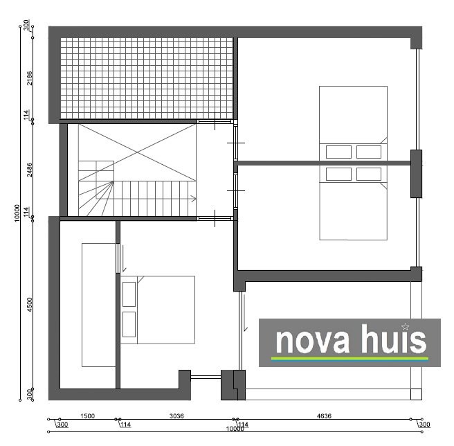 NOVA-HUIS.NL moderne kubistische kubus woningen met dakterras ontwerpen en energieneutraal bouwen K139