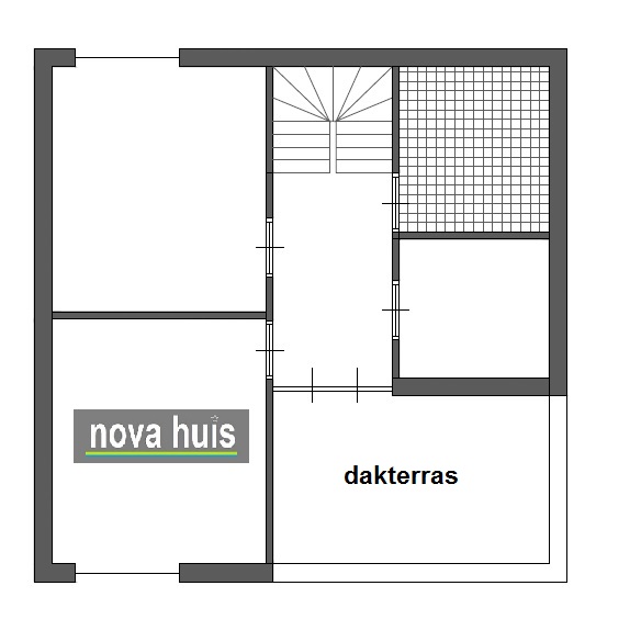 NOVA-HUIS.NL ontwerp en indelingen plattegronden moderne kubistische kubus-woningen K64