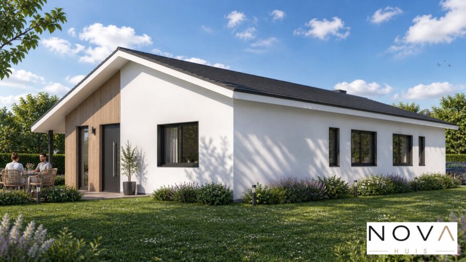 NOVA-HUIS.nl TYPE A-136  bungalow alle ruimtes op de begane grond foto's en indelingen