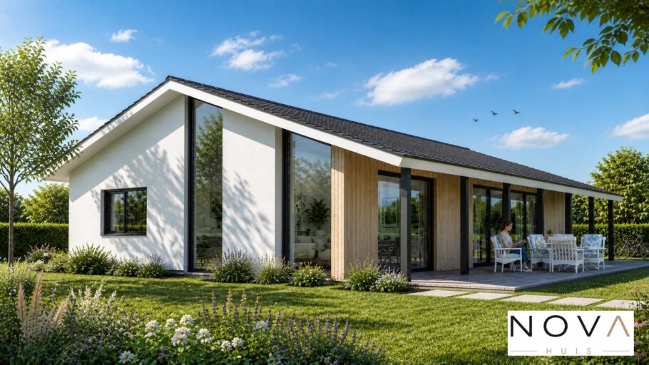 NOVA-HUIS.nl TYPE A-136  bungalow alle ruimtes op de begane grond foto's en indelingen