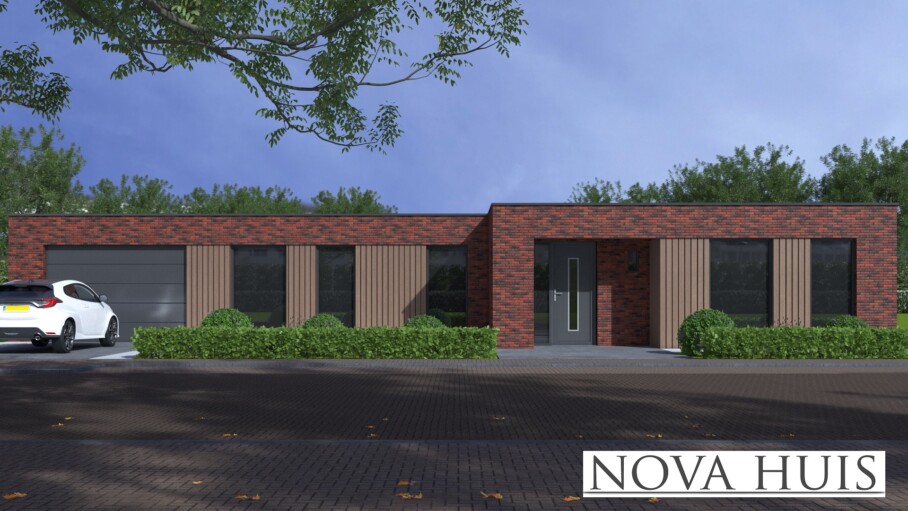 NOVAHUIS A 172 energieneutrale bungalow rolstoelvriendelijk met staalframe beter bouwsysteem