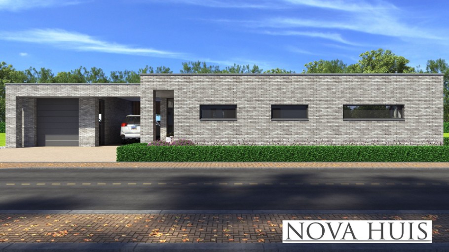 NOVAHUIS A160 bungalow bouwen plattegrond Staalframebouw Nederland