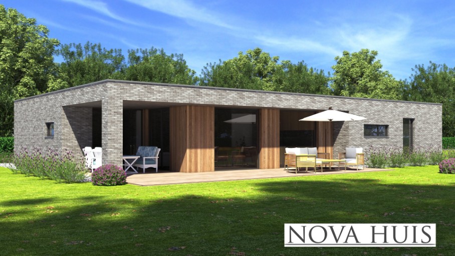 NOVAHUIS A160 bungalow bouwen plattegrond Staalframebouw Nederland