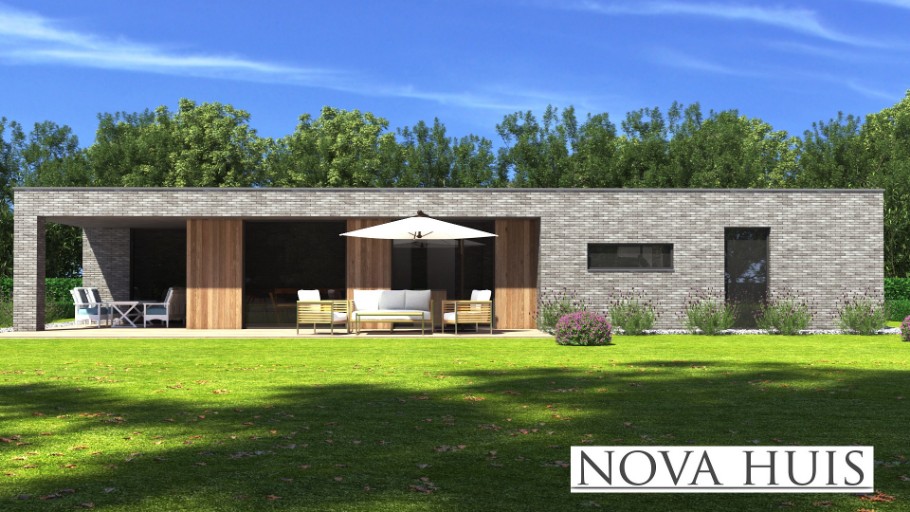 NOVAHUIS A160 bungalow bouwen plattegrond Staalframebouw Nederland