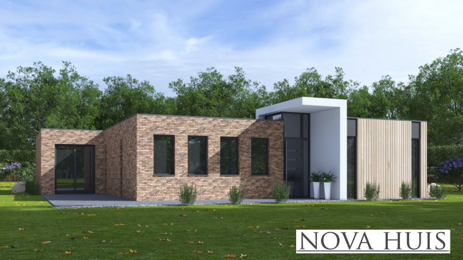 NOVAHUIS A164 levensloopbestendige woningen 1 of 2 lagen bouw staalframebouw Nederland