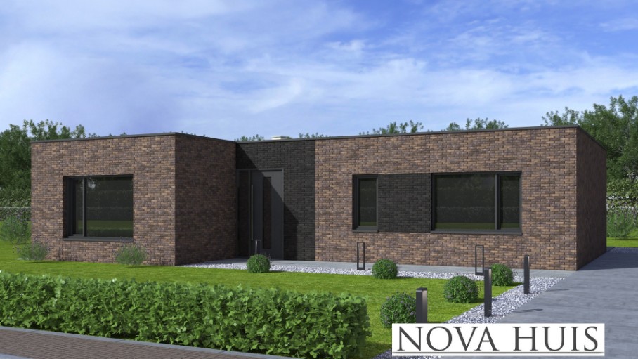 NOVAHUIS A180 bungalow plat dak levensloopbestendig energieneutraal onderhoudsarm NOVAHUIS A180 bungalow plat dak levensloopbestendig energieneutraal onderhoudsarm